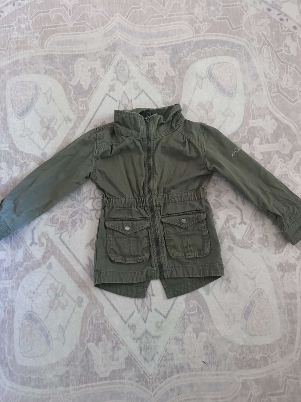 Columbia Kids Olive Green Utility Jacket with Front Pockets